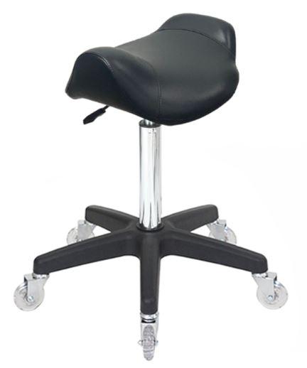 Brumby Stool Black with Clear Wheels