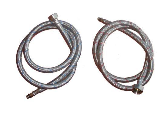 Mesh H & C Mixer Hose 2pk