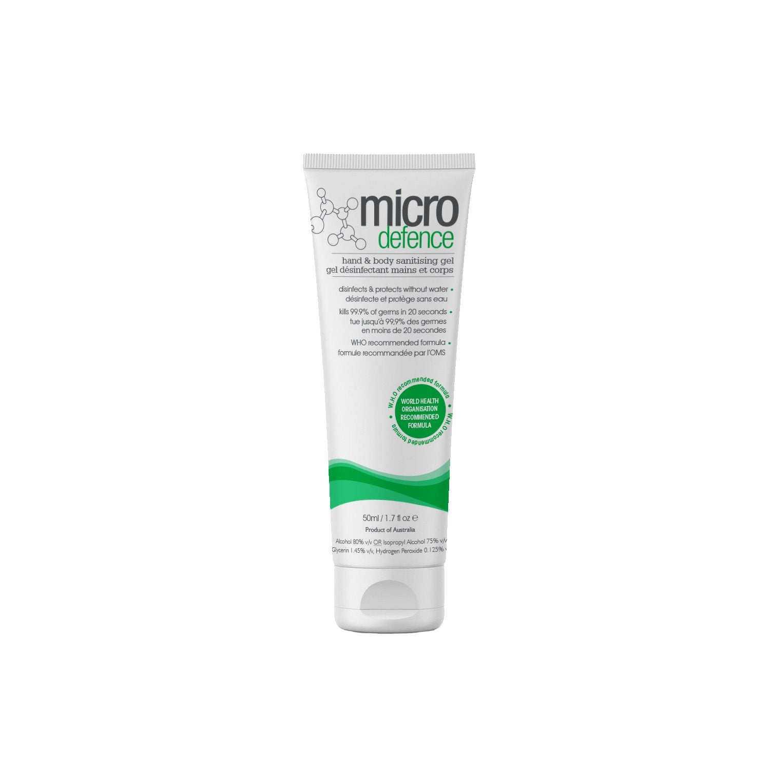 Micro Defence H & B Sanitiser Gel 50ml