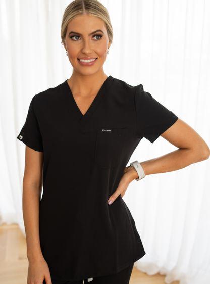 SpaWear Scrub Top Black