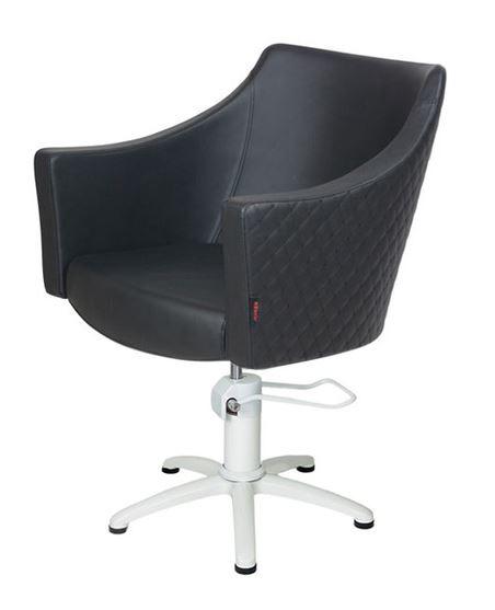 Layla Styling Chair Black With Diamond Stitching