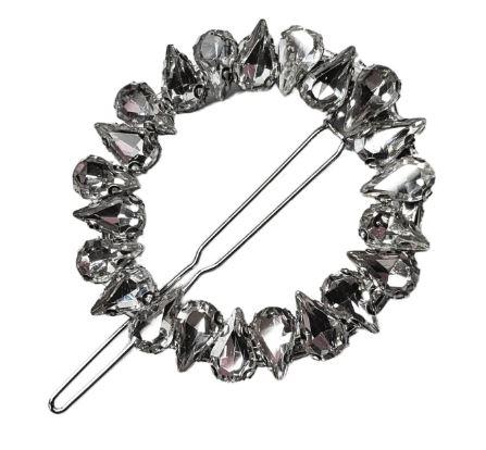 Sky Wheel Metal Hair Clip - Silver