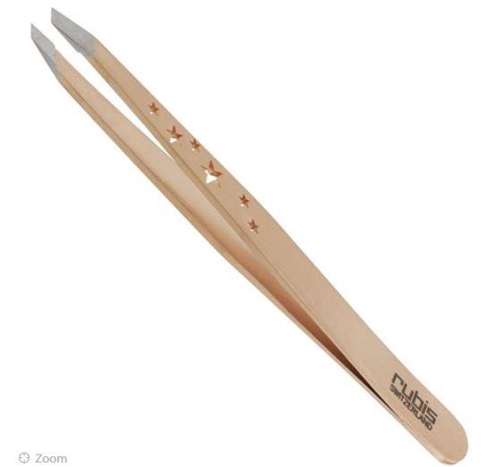 Rubis Slant Tweezer Rose Gold With Stars