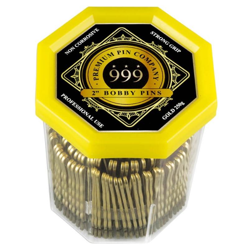 999 Bobby Pins Gold 2 Inches