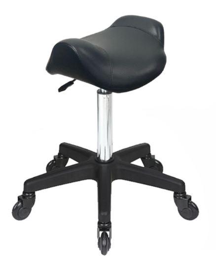 Brunby Stool Black with Click'NClean Wheels