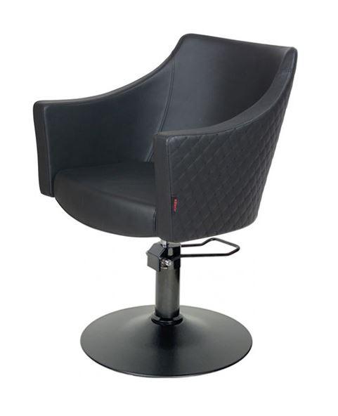 Layla Styling Chair Black With Diamond Stitching