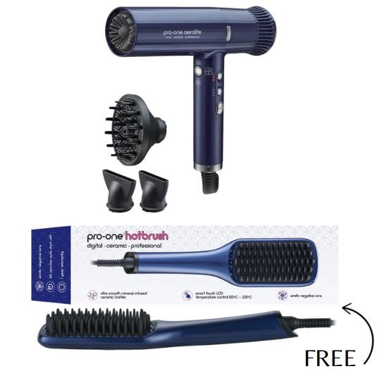 Sapphire Aerolite Dryer & Hot Brush Duo