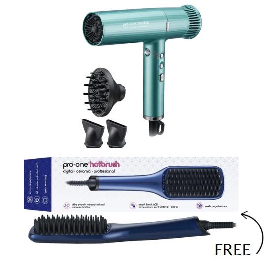 Emerald Aerolite Dryer & Hot Brush Duo