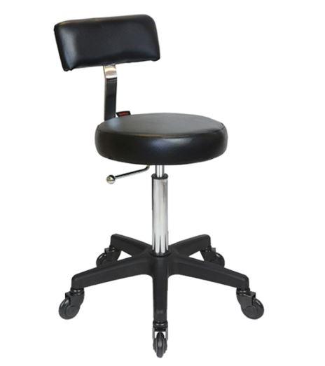 Sprint Stool Black with Click'NClean Wheels