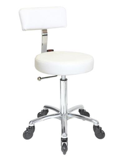 Sprint Stool White with Click'NClean Wheels