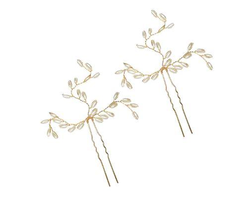 Zara Pearl 2pce Woven Hair Tree Pins