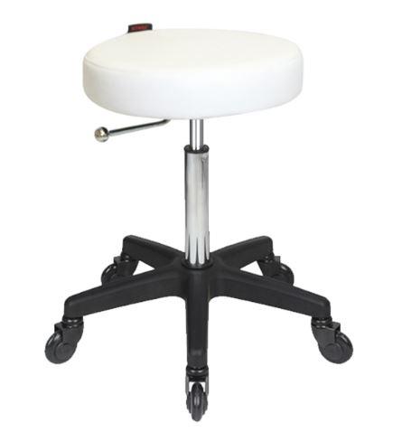 Turbo Stool White with Click'NClean Wheels